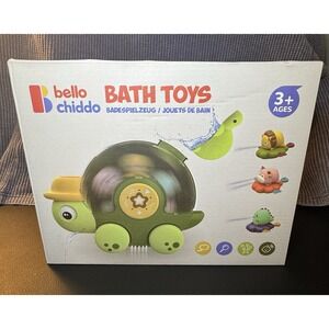 NIB Bello Chiddo Set Of Bath Toys Turtle Lion Ages 3+